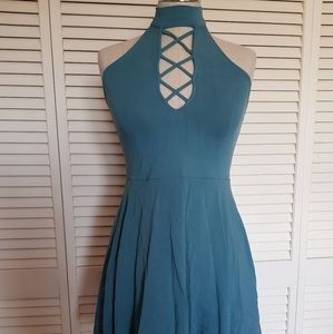 Express High Neck Skater Dress